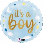 IT'S A BOY ΜΕΤΑΛΛΙΚΟ ΜΠΑΛΟΝΙ 46 CM.